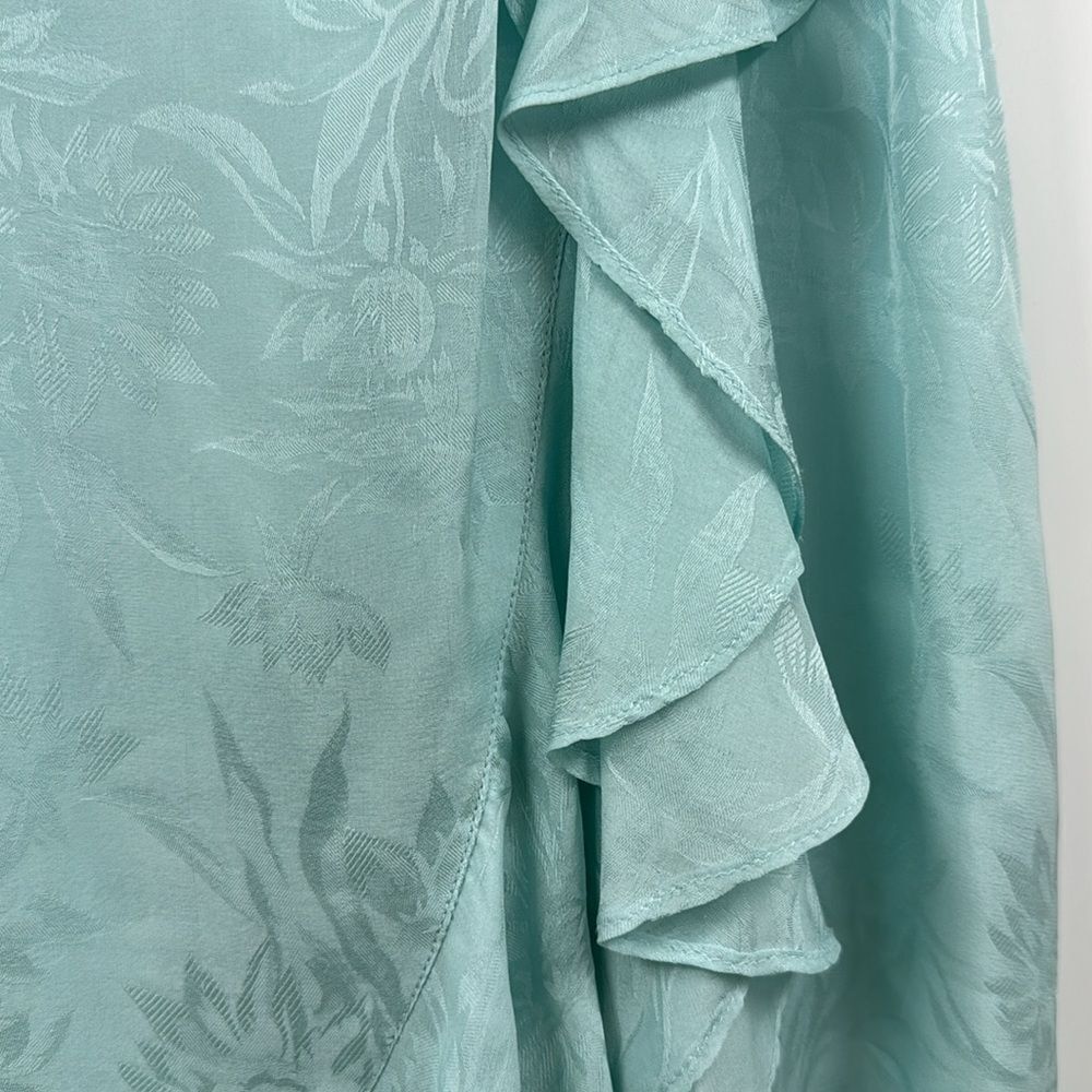 Ali Ro Silk Sky Blue Ruffled Mini Dress Racerback 6 - Picture 6 of 9